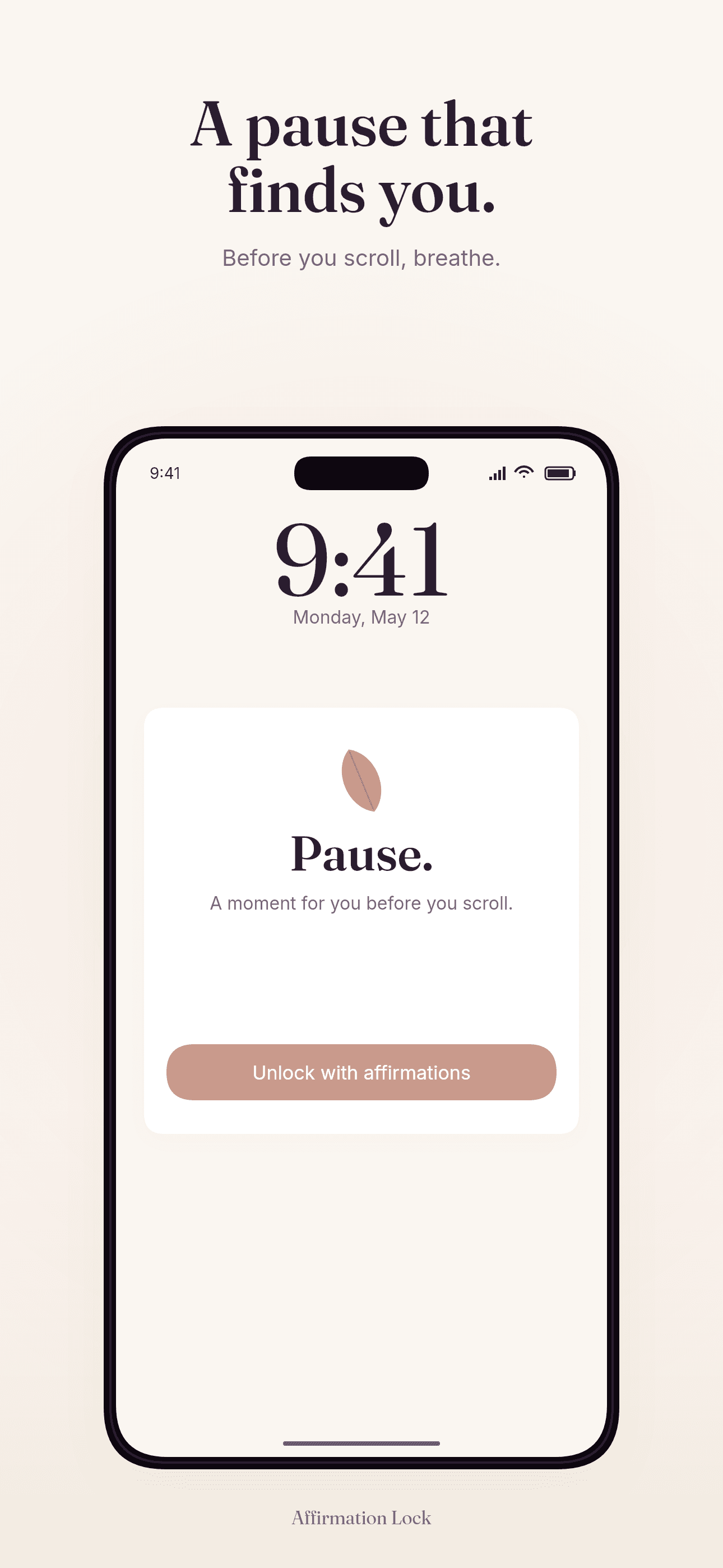 Affirmation Lock App Preview